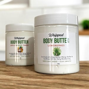 Whipped Body Butter: Shea and Mango Butter, Sunflower Oil - Handmade Moisturizer