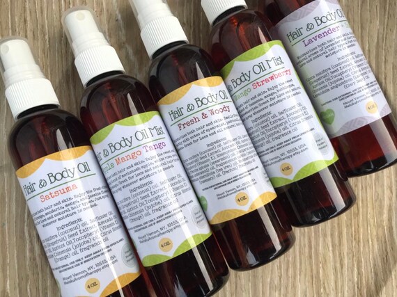 Hair And Body Oil Mist Natural Hair Spray Loc Spray Etsy