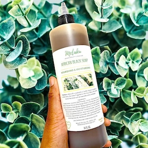 Jabón negro africano, gel de baño, 16 oz.
