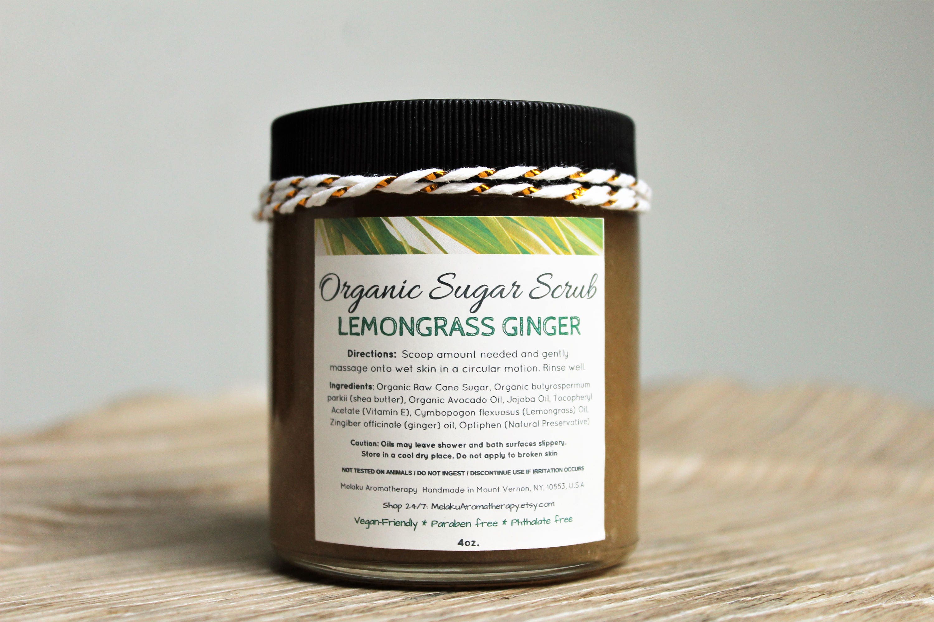 Lemongrass Ginger Organic Sugar Scrub Body Scrub Natural Etsy