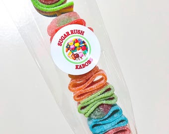 Personalized Sour Candy Kabobs: Gelatin-Free Party Favors