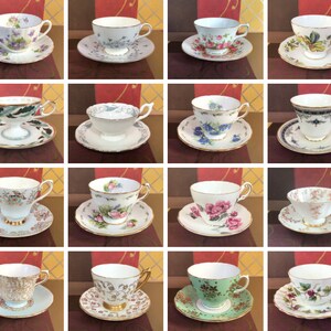 Selection Of Teacups And Saucers, Sold Separately, Bone China Tea Cup Duos, Please Choose From Drop Down Menu