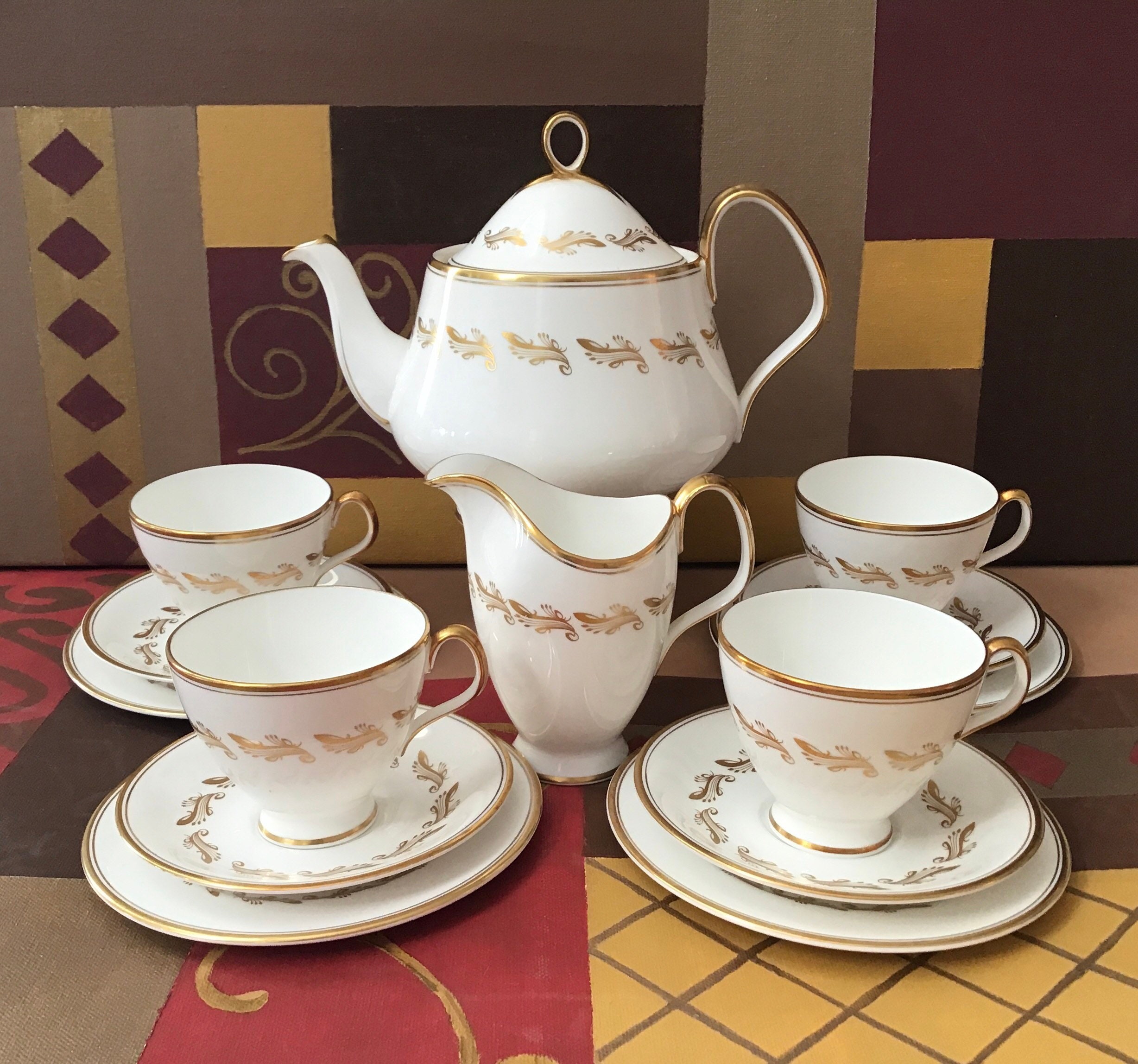 14 Piece Royal Albert Symphony Tea Set Bone China Tea Service Etsy