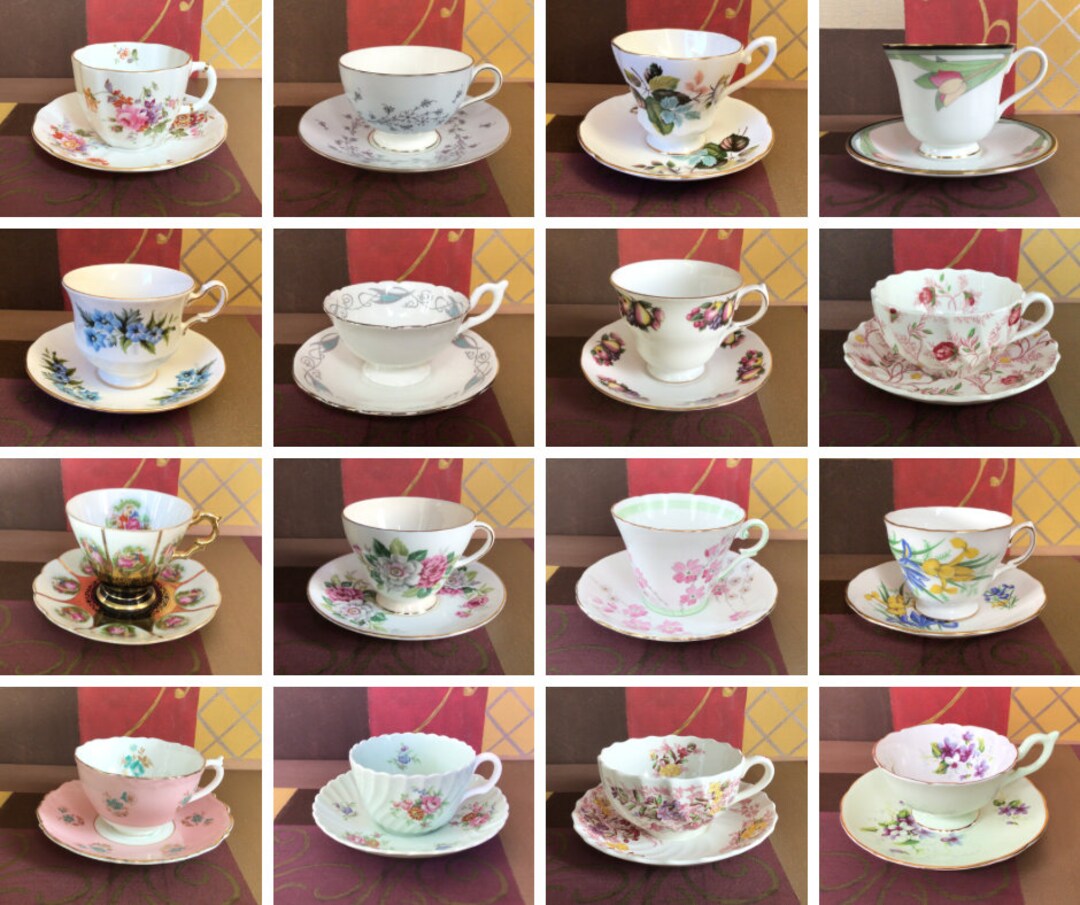 Selection of Vintage Teacups and Saucers Sold Separately Etsy Canada