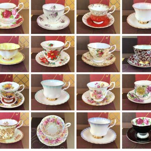 Selection Of Royal Albert Teacups And Saucers, Bone China England Tea Cup Duos, Please Choose From Drop Down Menu