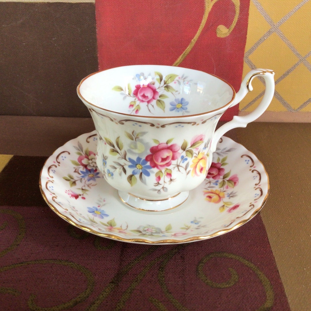 Royal Albert Jubilee Rose Teacup and Saucer, Bone China England