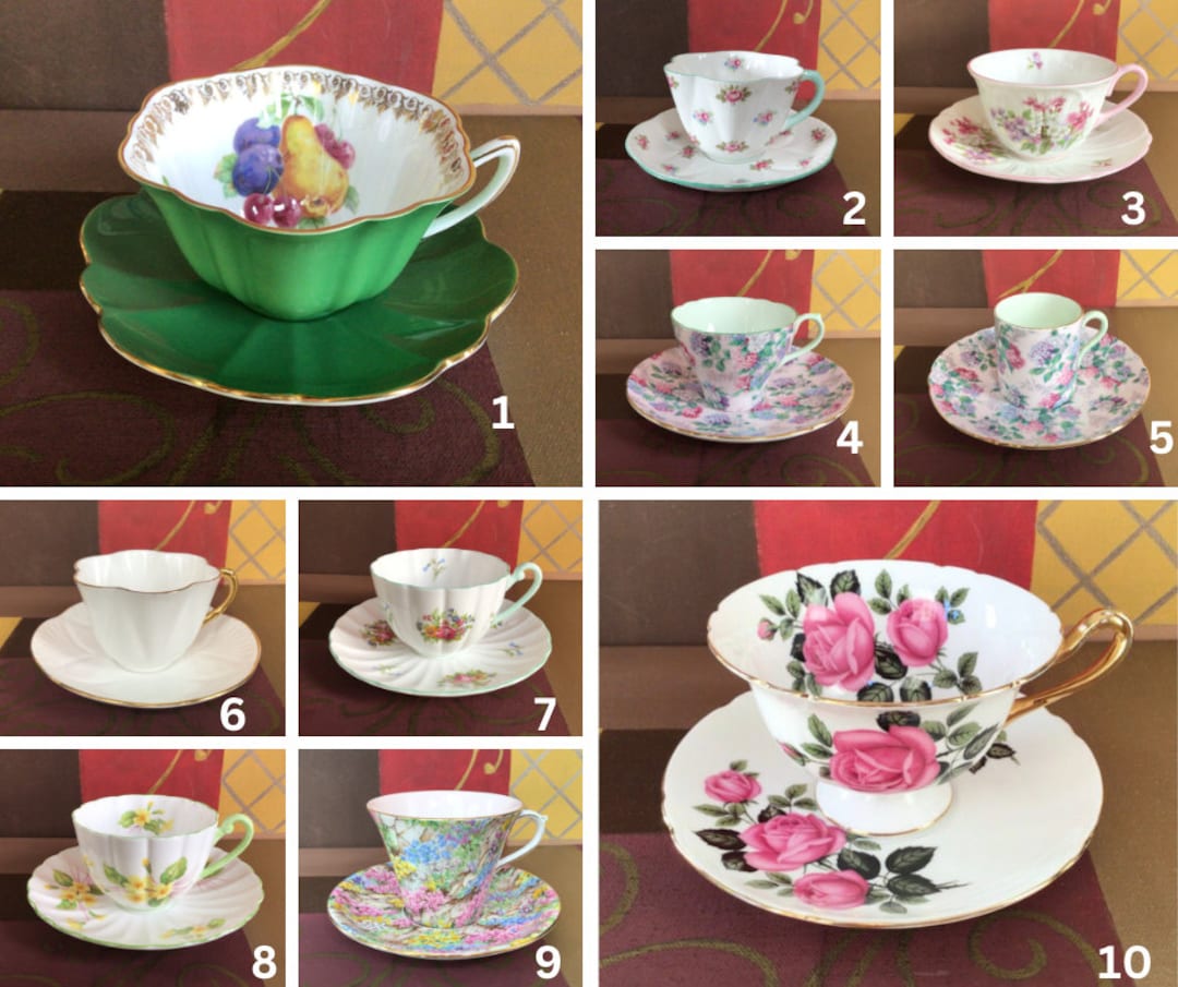 Shelley Teacups and Saucers Selection Bone China England Tea Etsy Canada