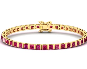 ルビーブレスレット✨ Classic Treasures Sterling Silver Lab-Created Ruby & 1/3