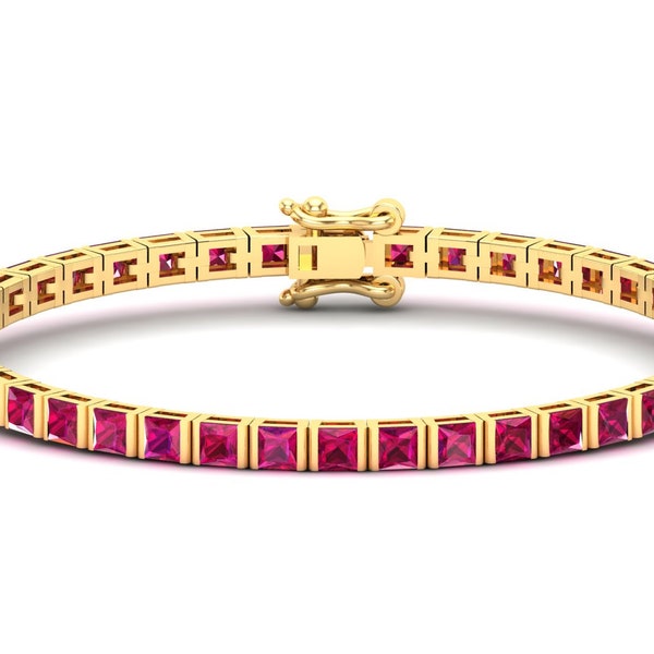 Ruby Tennis Bracelet Etsy