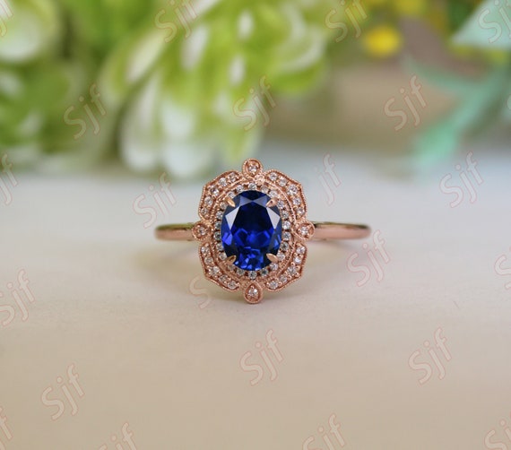 Blue ruby deals stone ring