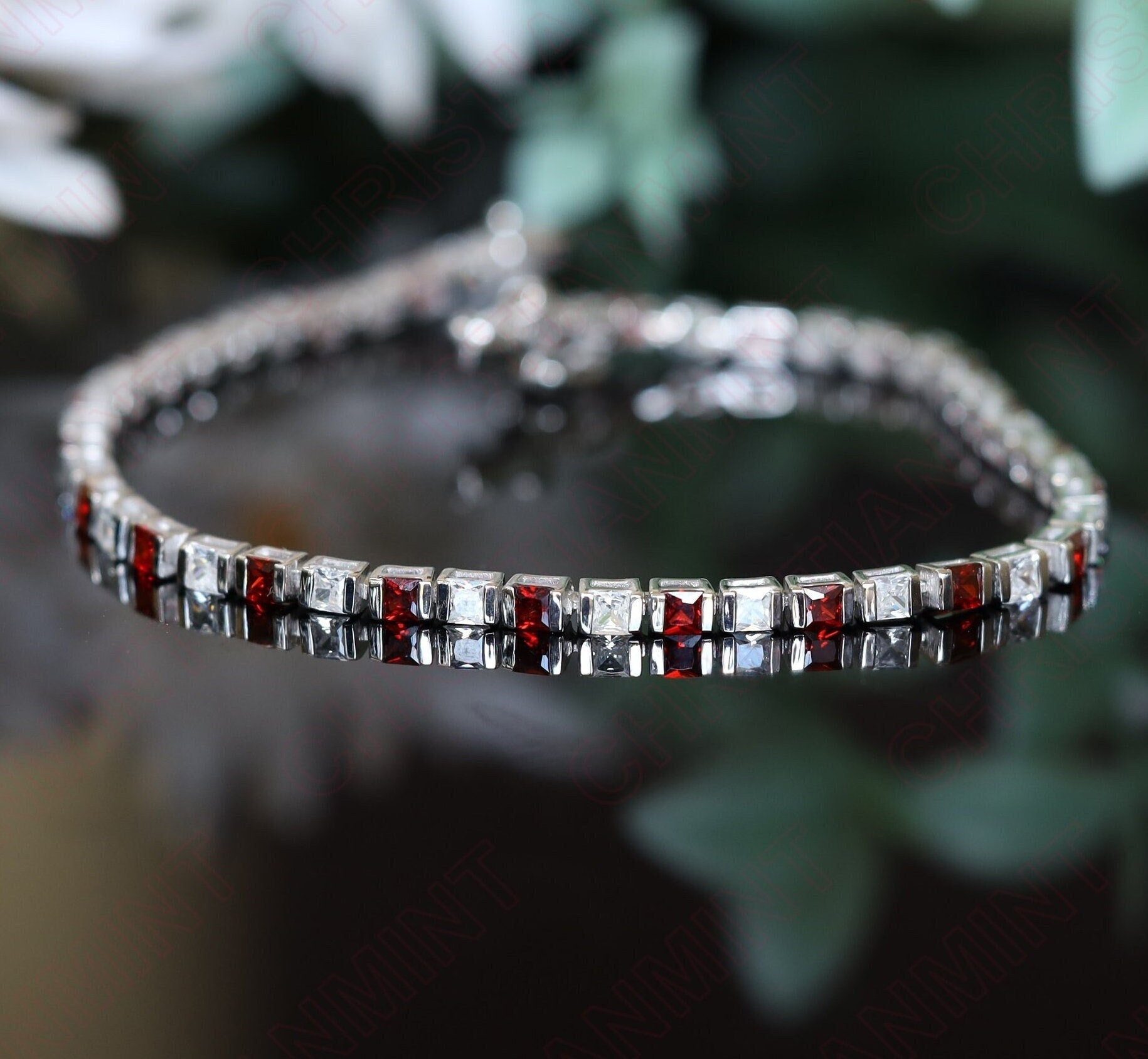 Bracciale in opale naturale, bracciale in argento sterling 925 con lucchetto GB, gioielli in argento da donna, bracciale tennis, bracciale fatto a mano, regalo di compleanno - Italia