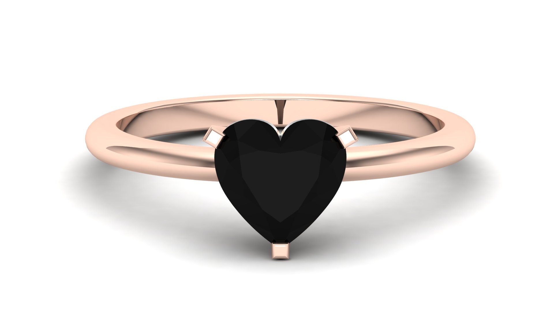 Buy Small Black Heart Ring- 18k Gold Plated – PALMONAS