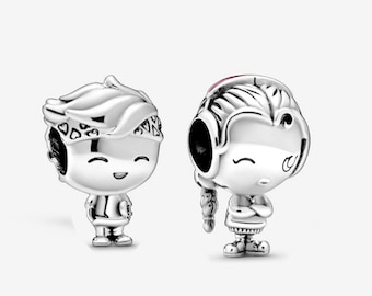 Girl Boy Teenager Charm Bead / Genuine 925 Sterling Silver / Fits European and Pandora Bracelet / 4.5mm Hole Daughter Woman Child Man