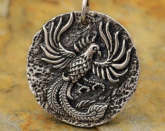Yao0dianxku Phoenix Necklace,Phoenix Pendant,Pheonix Jewelry,Phoenix Charm,Men/’s Necklace,Fire Phoenix Necklace,Fire Phoenix Pendant.Y172
