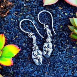 Venus of Willendorf Silver Earrings, Fertility Jewelry Gift, Ancient Female Goddess, Sacred Feminine, Hook Earrings, German Austrian 1478