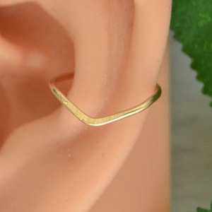 Gold Conch Earring, Cartilage 14k Yellow Gold Fill 16g 10mm, Geometric Earring Hoop - Seamless Ring - Endless Hoop Body Jewelry