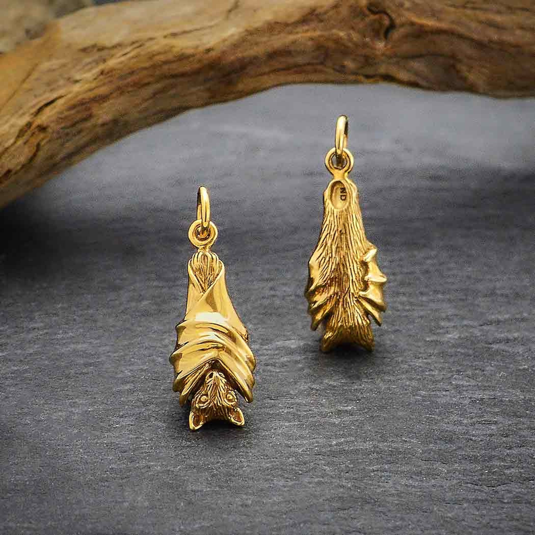 Ciondolo a forma di pipistrello in argento sterling 925, stile vampiro