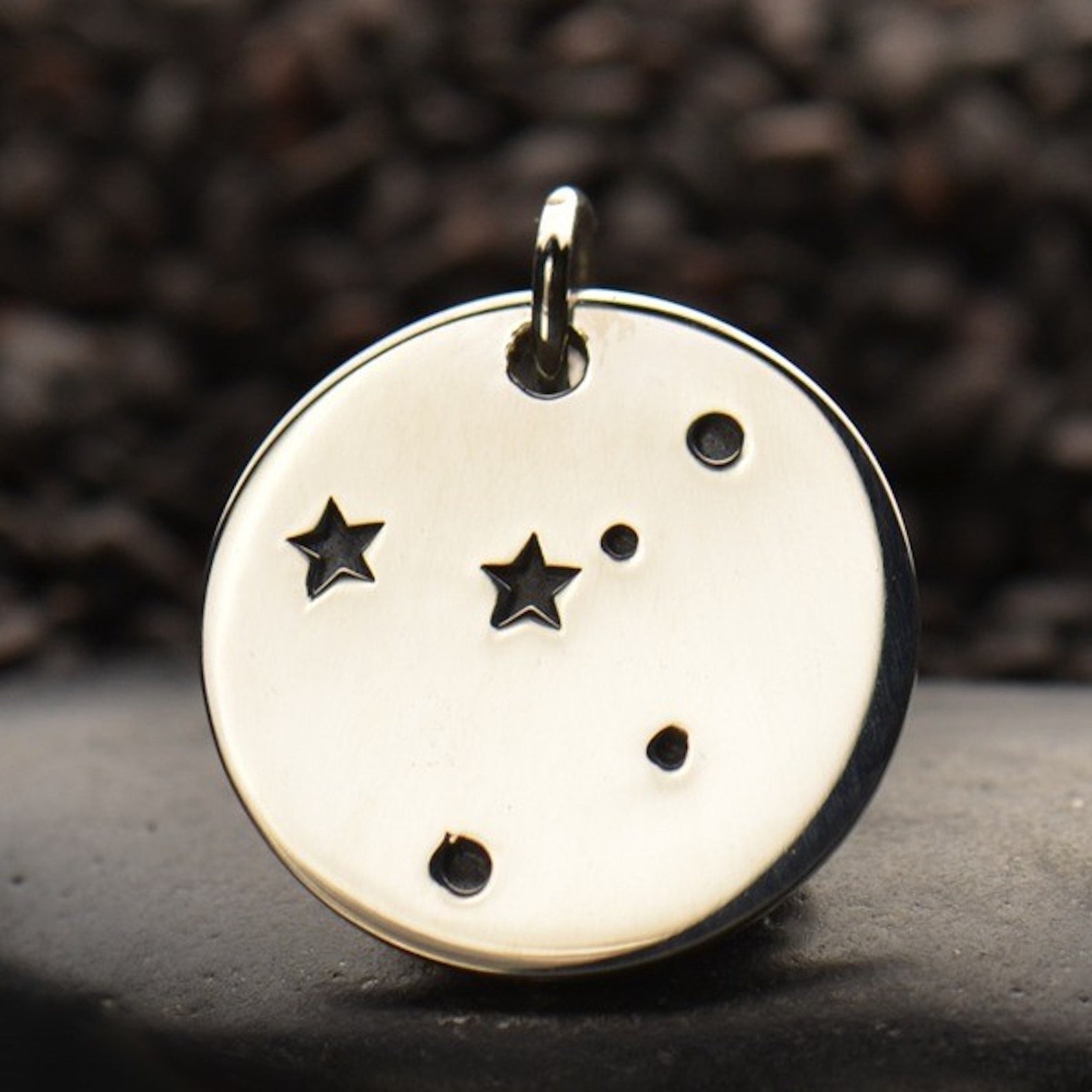 Zodiac Charm Necklace, 925 Sterling Silver Constellation Pendant ...