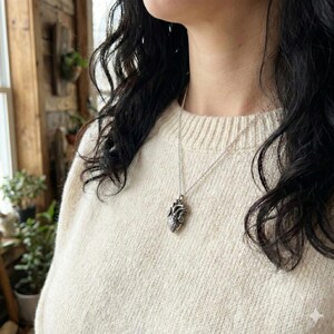 Anatomical Heart Necklace / Human Heart Charm / Gift for Medical Staff Doctor Nurse Love Heartbeat / 925 Sterling Silver 1164 image 2