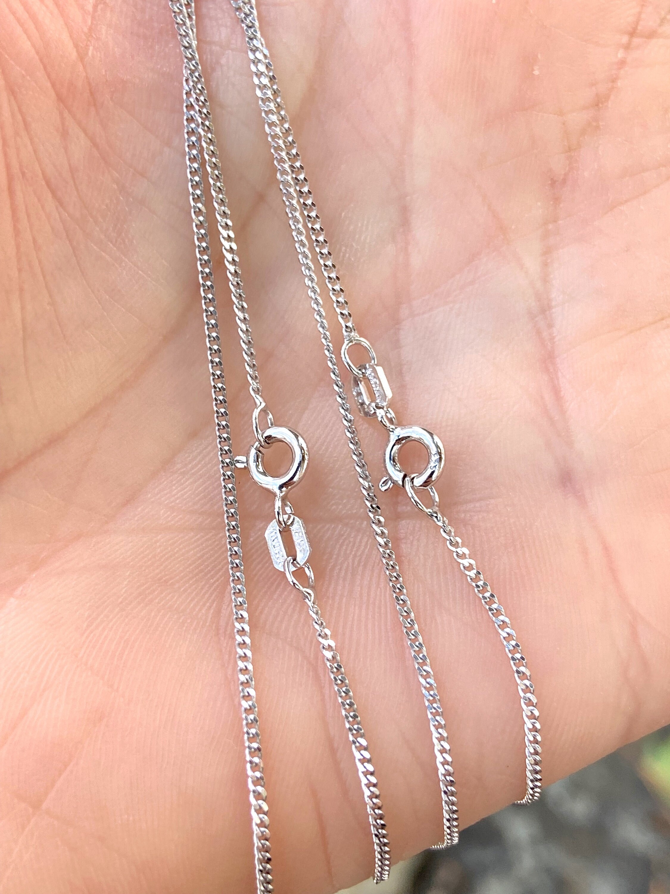 Versace Chain Collana In Argento Italiano - Italia Catenina Cavo 1.8mm