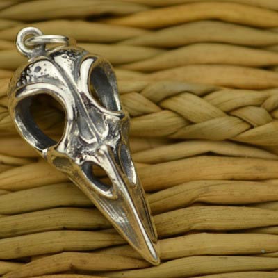 Alchemy Rabe Raven Gothic Raben Anhänger Halskette Amulett Talisman
