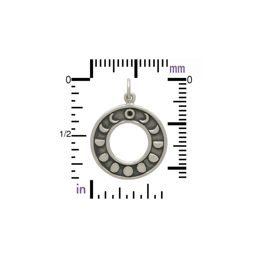 Sterling Silver Moon Phase Necklace