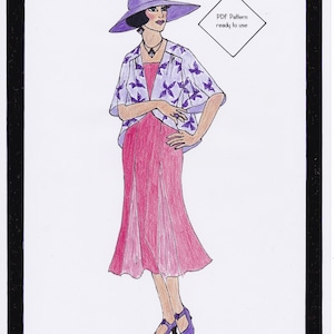 1940s Swing Jacket Bernice - PDF Pattern Sizes US10/UK14/DE40 and US12/UK16/DE42