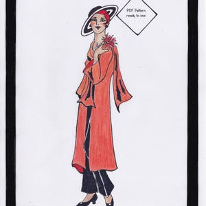 1920s Chasuble Phoenicia - PDF Pattern Sizes US6/UK10/DE36 and US8/UK12/DE38