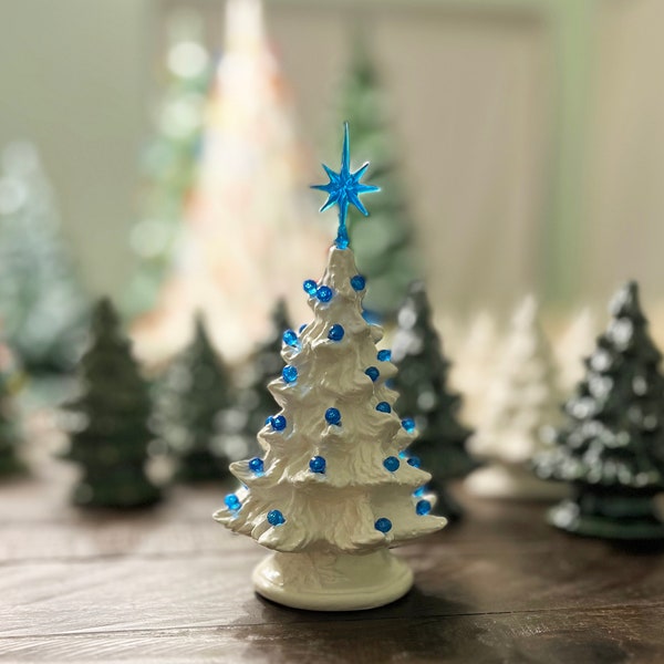 White Ceramic Christmas Tree Etsy