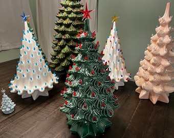 22 inch Green Ceramic Christmas Tree