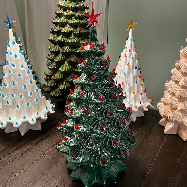 22 inch Green Ceramic Christmas Tree