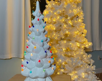 26 inch White Ceramic Christmas Tree