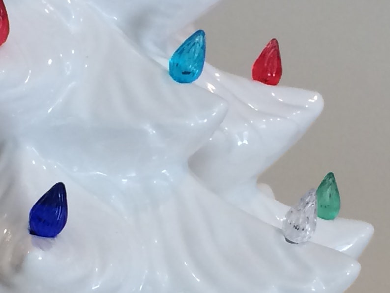 19 Inch White Ceramic Christmas Tree Etsy