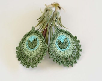 Crochet Peacock Pattern, Crochet Peacock Earrings Pattern,Peacock Earrings,Peacock Feather,Peacock Pattern,Crochet Pattern