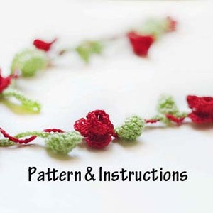 Crochet Necklace Pattern, Crochet Flower Necklace Pattern, Crochet Pattern, Instructions, Accessories, Necklace, Boho