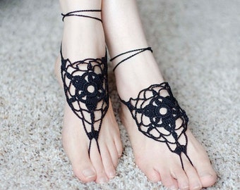 Crochet Barefoot Sandals, Barefoot Sandals Pattern, Beach Wedding, Crochet Pattern, Beach Party, Foot Accessories, Crochet Sandals