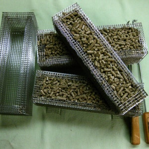 Deluxe 12&quot; Repose Wood Pellet Fire Logs Open Face , Deluxe set  Free S/H