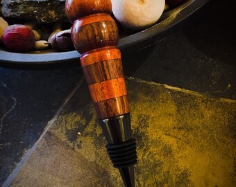 Walnut and Mahogany Bottle Stopper