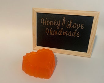 Orange "Candy" Soap - Clear Soap, Essential Oil Soap, Candy Soap, Orange Soap, Soap Bar, All Natural Soap, Moisturizing Soap