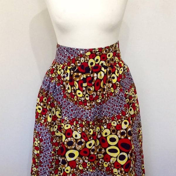 Sale Ankara print maxi skirt, African print skirt,African print high waist skirt