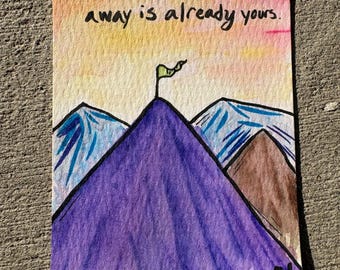 Watercolor ACEO Painting - Handmade - Abstract Poetry Series 1
