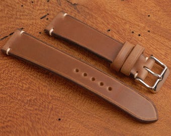 Natural Horween Chromexcel Leather Tapered Watch Strap