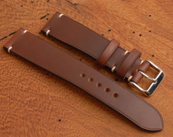 Brown Horween Chromexcel Leather Watch Strap