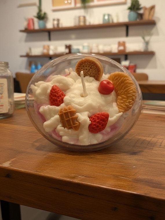 Fruit and Biscuit Dessert Candle