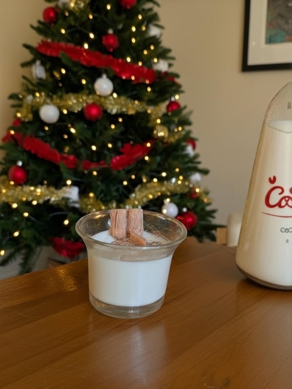 Coquito-inspired Dessert Candle