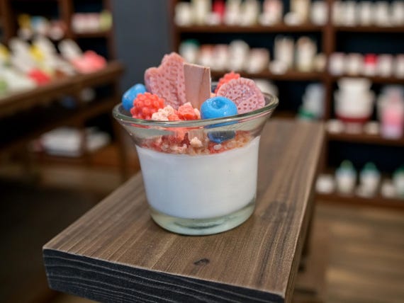 Fruit Tart Dessert Candle
