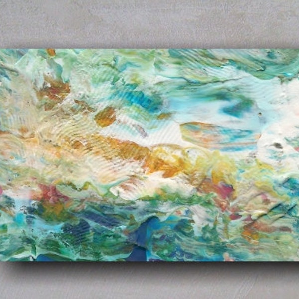 Abstract ACEO - "Ocean Spray" - ORIGINAL Acrylic - Impression Series