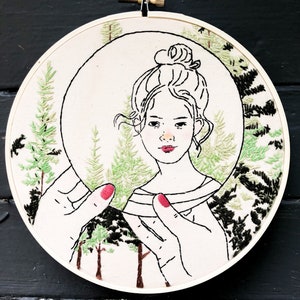 Hand Embroidery Pattern, Embroidery Pattern, Self Reflection Embroidery Pattern, PDF