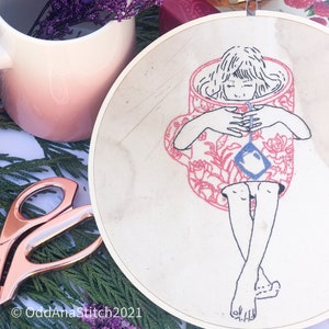 Hand Embroidery Pattern, Embroidery Pattern,  Me Time Embroidery Pattern, PDF