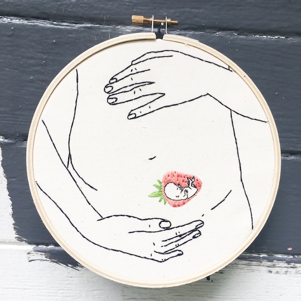 Hand Embroidery Pattern, Embroidery Pattern, Strawberry Baby PDF